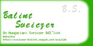 balint sveiczer business card